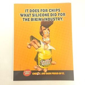 Kraft Cheez Whiz Original Print Ad 2001 Cheezy Guy Bikini Y2K Kitchen Food Decor